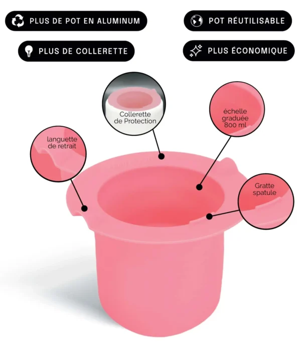 Pot silicone de 800 grammes pour chauffe-cire – Image 7