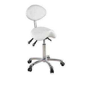 Tabouret selle de cheval avec dossier ovale - DYNAMIC