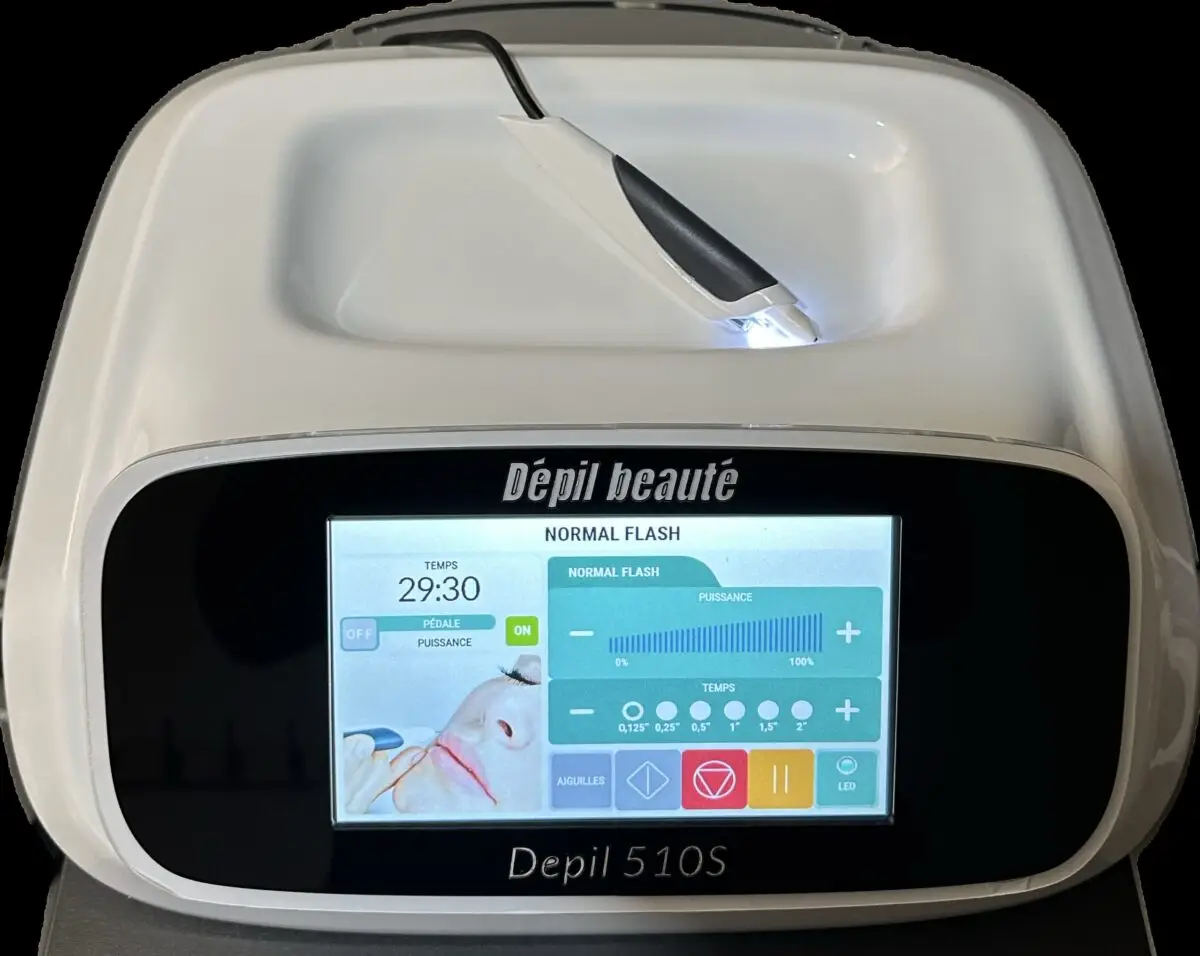Depil 510S Scarlett Beauty appareil d’électrolyse professionnelle en mode Normal Flash