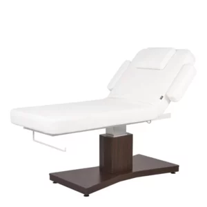 Table de massage électrique Weelko GOID 1 moteur avec base en bois pour spa et institut.
