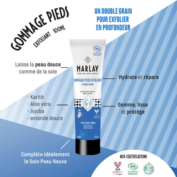Marlay Gommage Pieds Exfoliant à Double Grain 100 ml