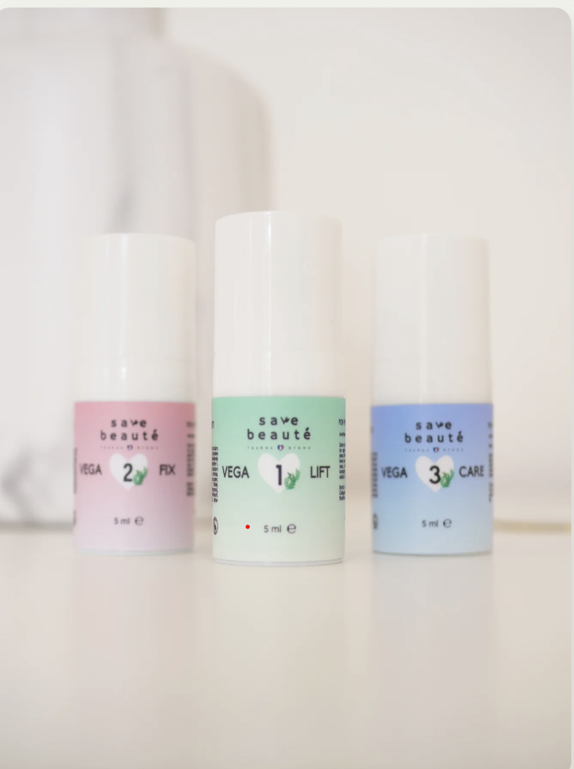 Kit 3 Steps Save Beauté Bio Vegan Lash Lift Brow Lift Vega Lift Fix Care
