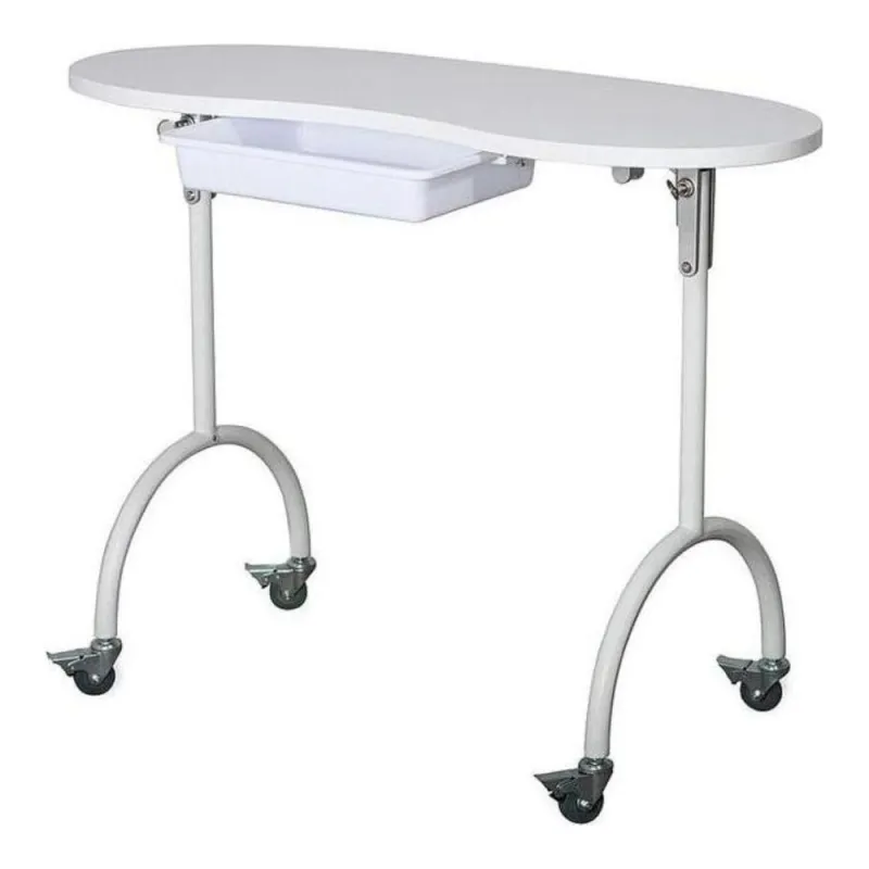 Table de manucure portable Weelko PALMAR WKM004.1, pliable, légère et idéale pour les prestations en institut ou à domicile.