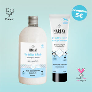 Sel de Bain de Pieds Marlay 600 g aux huiles essentielles – soin relaxant pour pieds fatigués
