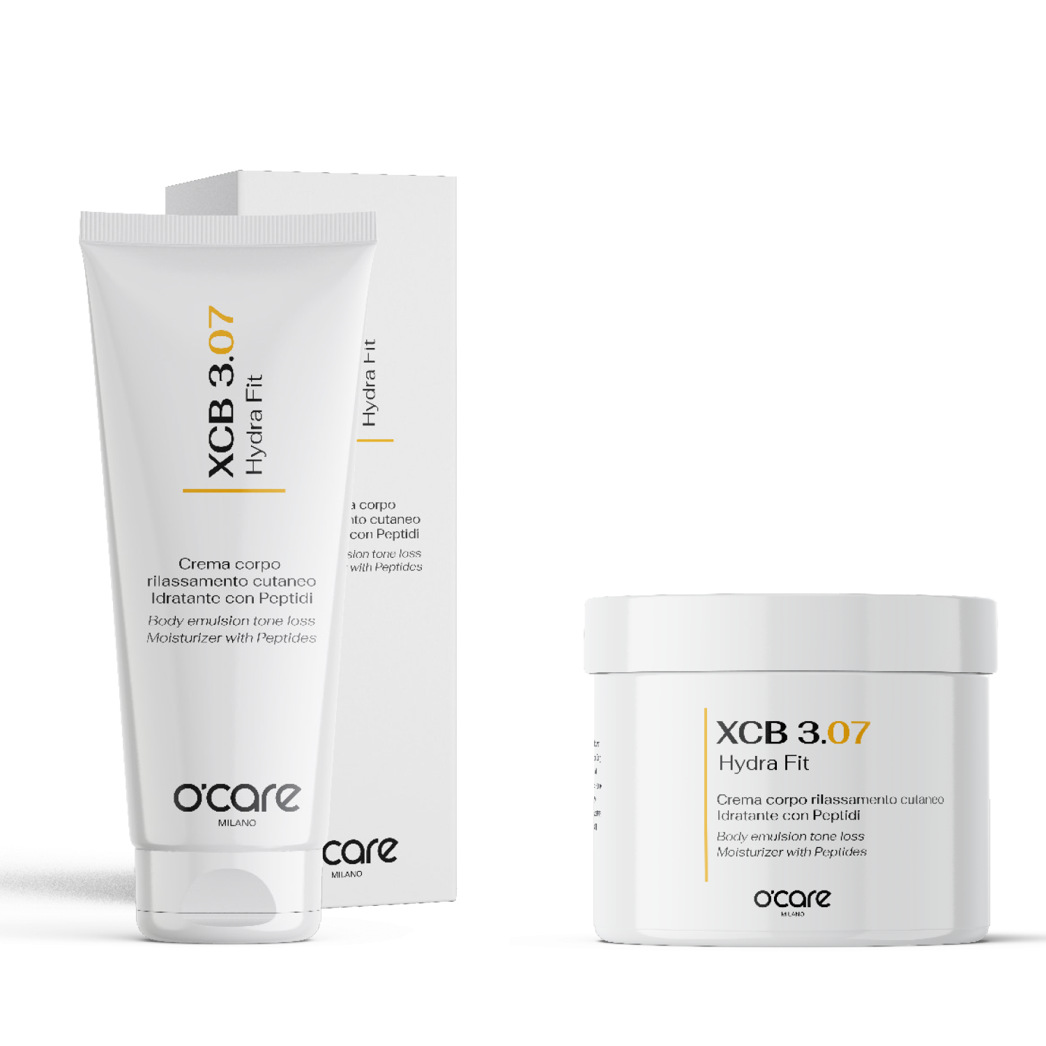 Hydra Fit XCB3.07 crème hydratante corps professionnelle O’Care Milano