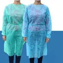 blouse de protection non-tissé 25 gr avec poignets-élastiquées - coloris-bleu