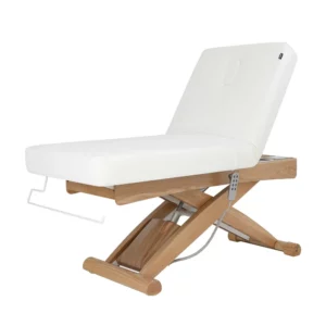 Table de massage électrique CYX Weelko 3 moteurs avec finitions en bois naturel