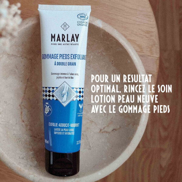 Gommage Pieds Exfoliant Marlay 100 ml certifié Bio – soin exfoliant professionnel pour les pieds